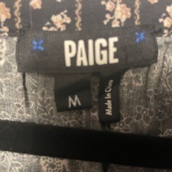 PAIGE Black and Cream Patterned Blouse - Picture 3 of 3